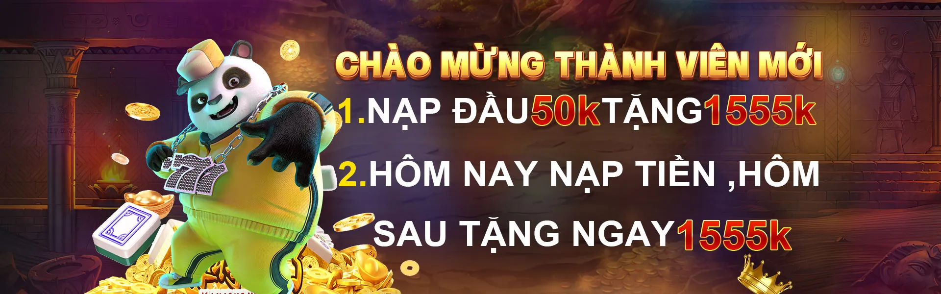 Banner khuyến mãi C54 Link Mới với các ưu đãi hấp dẫn và logo vàng đen sang trọng